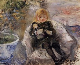 Junge Mädchen mit Puppe