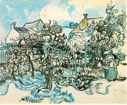 Alte Weinberg mit Bäuerin