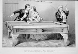 Billard. Ein Kuss