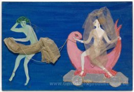 Kostüm-Design (Aphrodite auf einem Delphin ...) für Künstler Bal