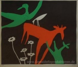 Vögel und Buck