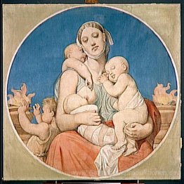 Pappe für die Fenster der Kapelle des St. Ferdinand: Charity