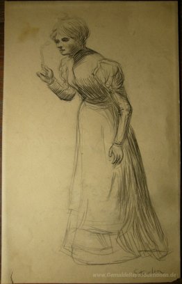 Frau hält lorgnon