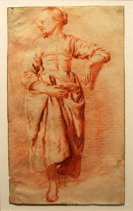 Studie einer Frau in Tracht