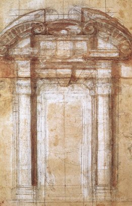 Studie für die Porta Pia (ein Tor in der Aurelian Walls of Rome)