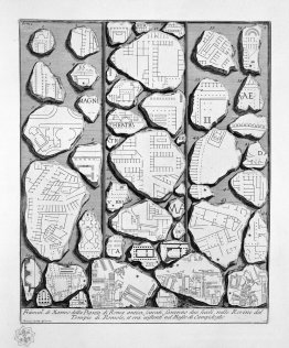 Die römische Altertümer, t. 1, Platte III. Karte des antiken Rom