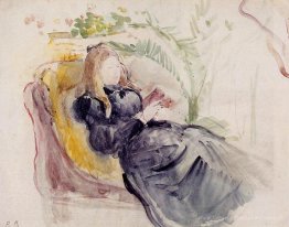 Julie Manet, Lesen in einer Chaise Lounge