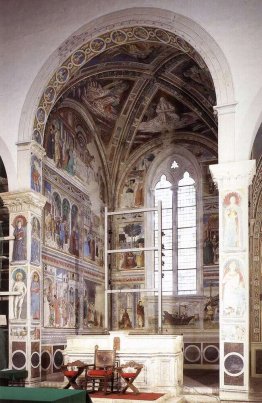 Mit Blick auf das Apsiskapelle Sant'Agostino. Cycle of St. Augus