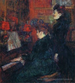 Die Gesangsstunde. (Der Lehrer, Mlle.Dihau mit Mme.Faveraud)