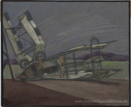 C Flugmaschine Cracked am Hangar B