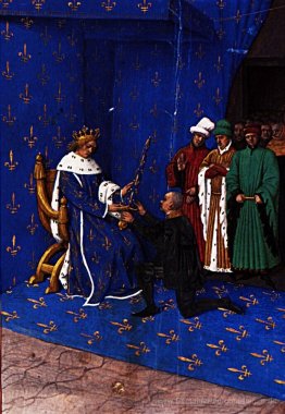 Karl V. verleiht dem Schwert des Constable zu Bertrand du Guescl