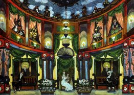 Bei Olympia. Design für "Hoffmanns Erzählungen" von J. Offenbach