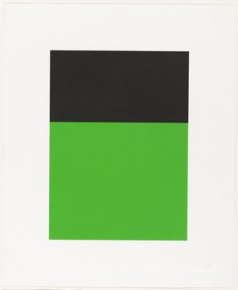 Schwarz-Grün aus der Serie von zehn Lithographien