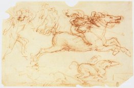 Galoppierende Reiter und andere Figuren