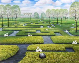 Frühling Labyrinth