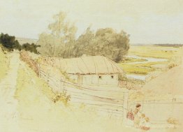 Das Dorf in der Nähe von Tschugujew Mokhnachi