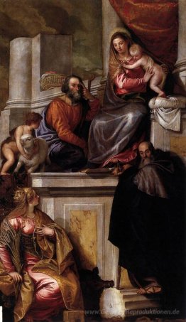 Heilige Familie mit St. Antonius Abt, Catherine und dem Jesuskin