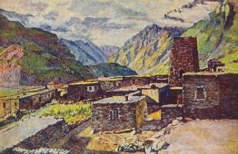 Georgia. Kazbek. Mit Blick auf die Schlucht Darial