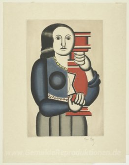 Frau mit Glas nach Fernand Léger