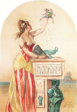 Dame mit Puppet