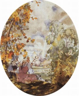Pastorale Szene mit zwei Frauen