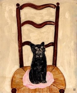 Die Katze auf dem Stuhl