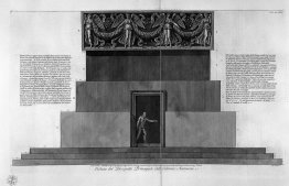 Ansicht der Hauptfassade der Säule Antonine, in sechs Tabellen