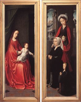 Triptychon von Jan Des Trompes (Rückseite der Flügel)