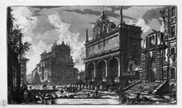 Perspektivische Ansicht des großen Brunnen von Trevi, sagte Virg