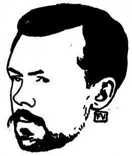 Porträt von Französisch Schriftsteller Francis Poictevin