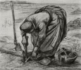 Ländliche Frau, die rote Rüben