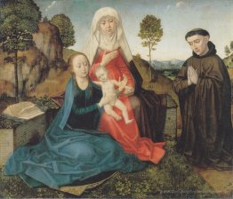 Jungfrau und Kind mit St Anne und ein Franziskaner Spender