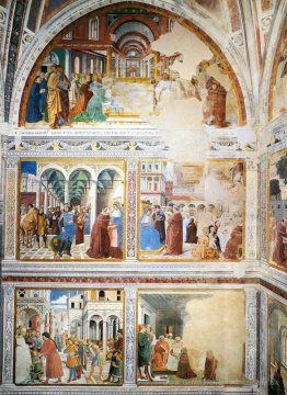 Mit Blick auf das Hand-Wand der Kapelle links