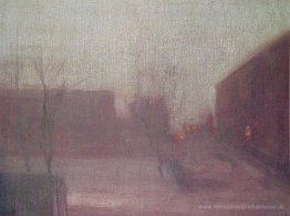 Nocturne Trafalgar Square Chelsea Schnee