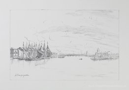 Blick von der Brücke Tuchkov