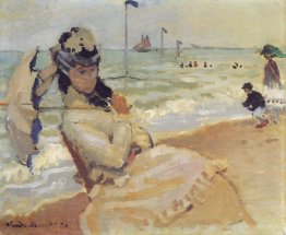 Camille auf dem Strand bei Trouville