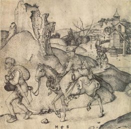 Bauernfamilie, die zum Markt