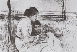 Kinder des Künstlers. Olga und Anton Serov