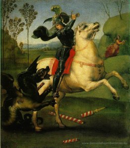 St. George Kämpfen Sie mit dem Drachen