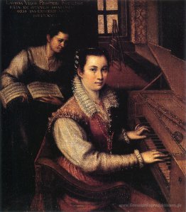 Self-Portrait am Clavichord mit einem Servant