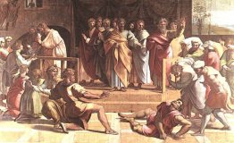 Der Tod von Ananias (Karikatur für die Sixtinische Kapelle)