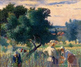 Frauen Tying the Vine