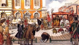 Promenade der Kaiserin Elisabeth durch die edle Straßen von Sank