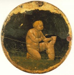 Putto und ein kleiner Hund - Rückseite der Berliner Tondo