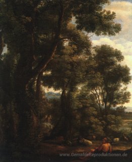 Landschaft mit Ziegenhirt