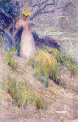 Landschaft mit Abbildung in Rosa