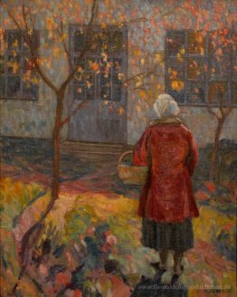 Frau im Garten, am Şopârliţa
