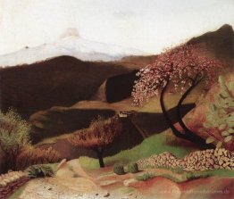Blühende Mandeln (Landschaft in Italien)