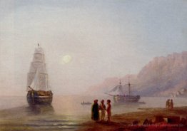 Gespräch auf dem Shore Dusk