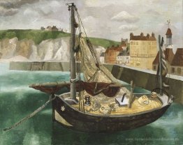 Ein Fischerboot in Dieppe Harbour